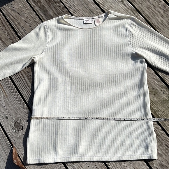 Worthington cotton-blend cream jersey L-XL - Picture 7 of 8